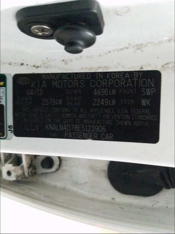 2014 KIA CADENZA PR KNALN4D78E5123906