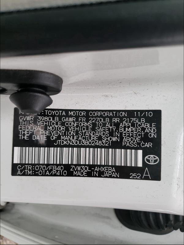 2011 TOYOTA PRIUS - JTDKN3DU3B0248321
