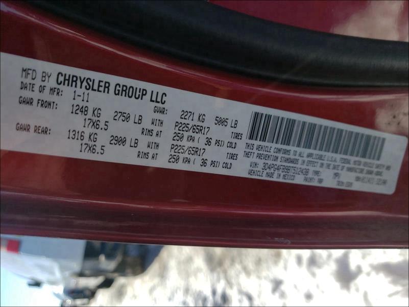 2011 DODGE JOURNEY EX 3D4PG4FB9BT512438