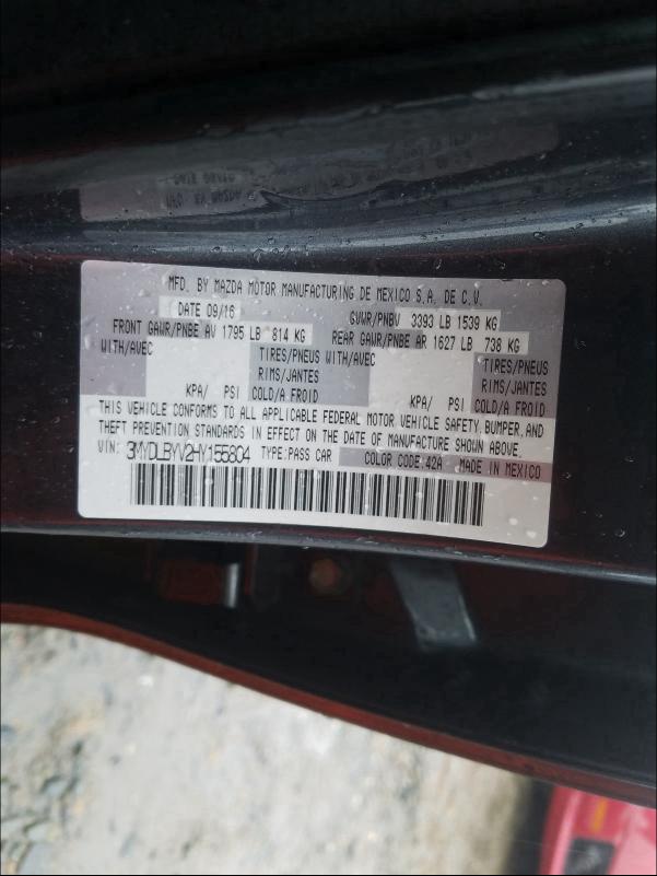 2017 TOYOTA YARIS IA - 3MYDLBYV2HY155804