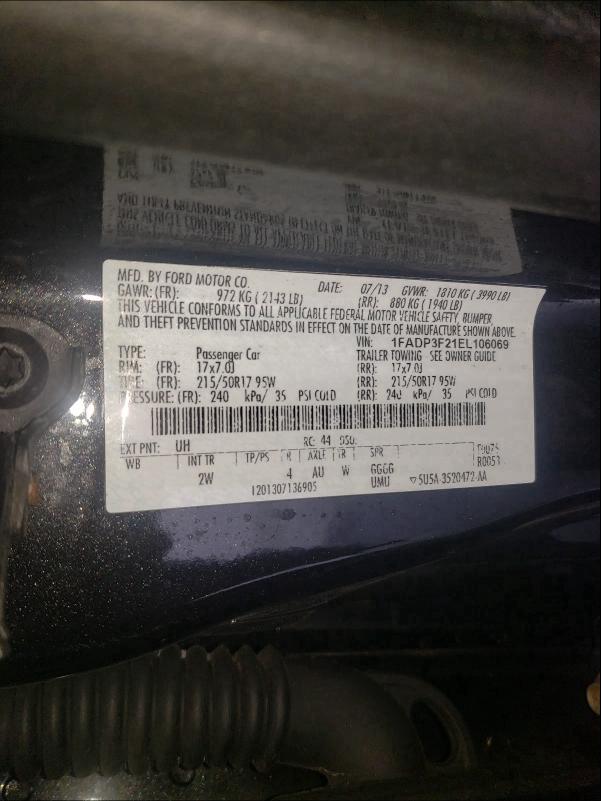 2014 FORD 1110 1FADP3F21EL106069