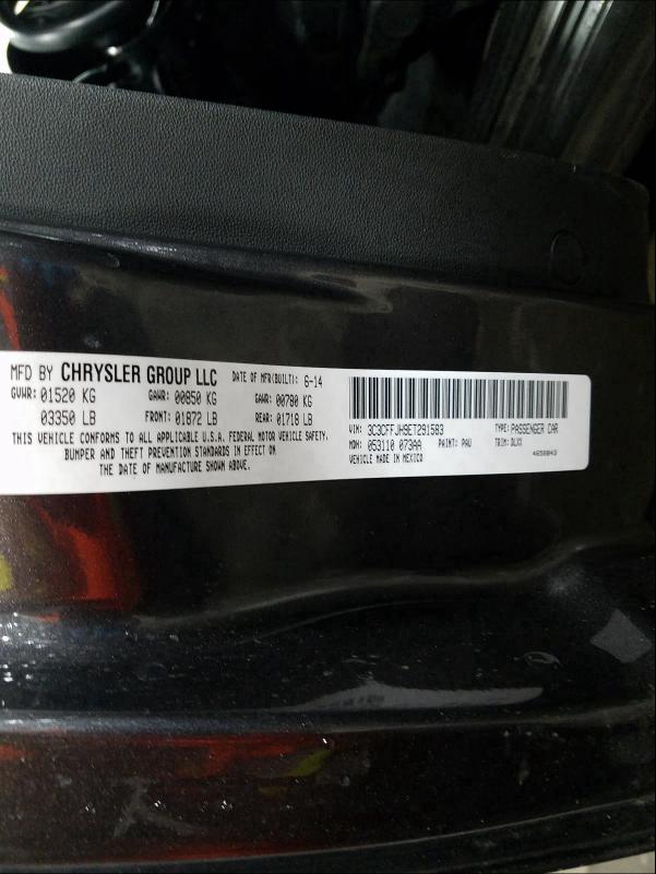 2014 FIAT 500 ABARTH 3C3CFFJH9ET291583