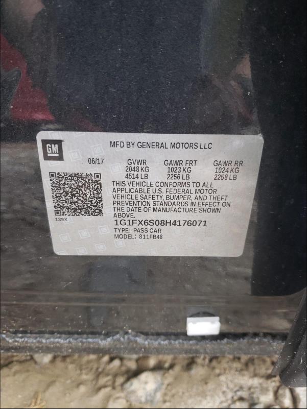 2017 CHEVROLET BOLT EV PR 1G1FX6S08H4176071