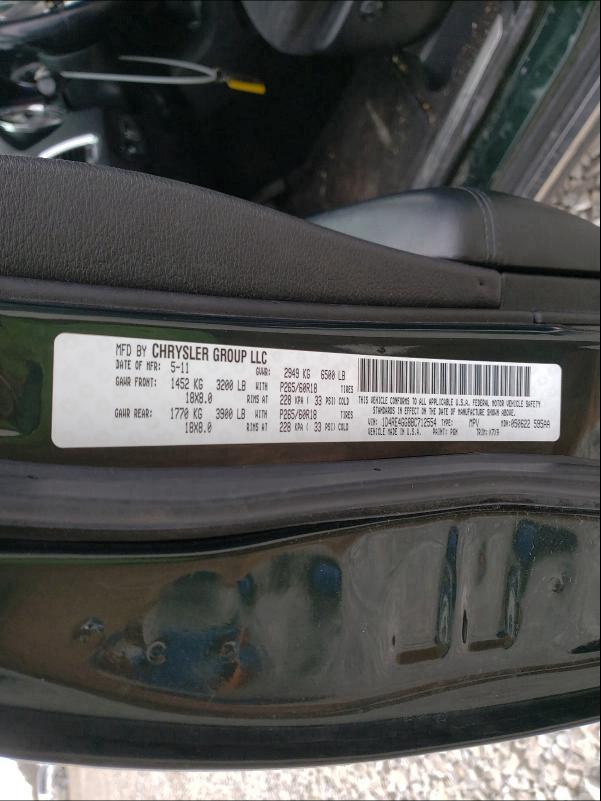 2011 DODGE DURANGO CR 1D4RE4GG8BC712554