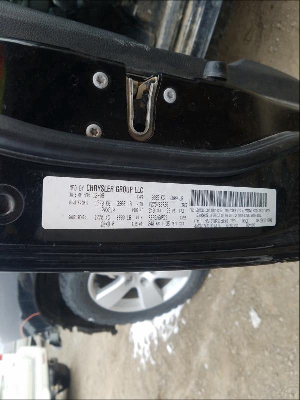 2010 DODGE RAM 1500 1D7RV1CT8AS158201