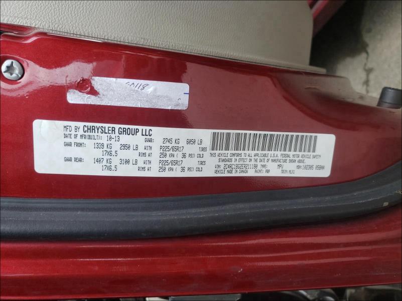 2014 CHRYSLER TOWN & CNT 2C4RC1BG2ER211180