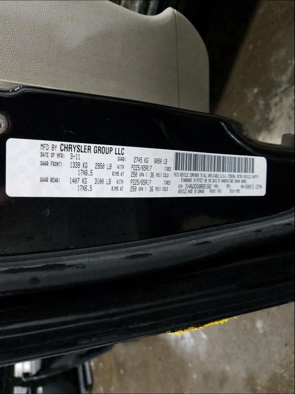 2011 VOLKSWAGEN ROUTAN SE 2V4RW3DGXBR691602