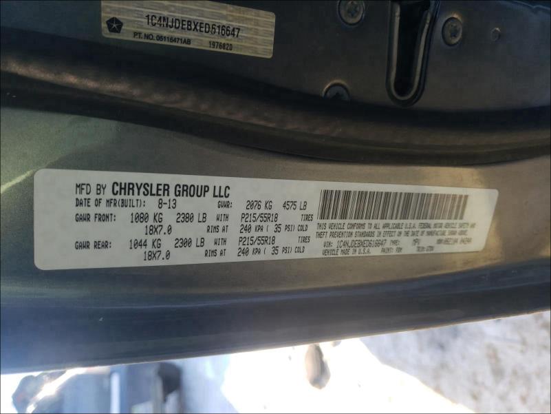 2014 JEEP COMPASS LA 1C4NJDEBXED616647