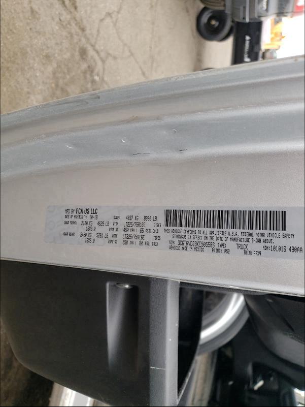 2019 RAM PROMASTER 3C6TRVDG3KE505586