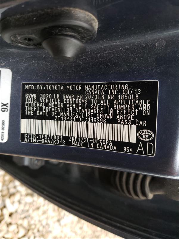 2014 TOYOTA COROLLA EC 2T1BPRHE0EC019296