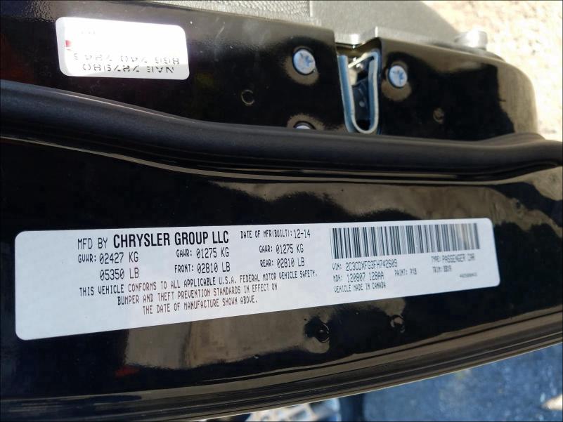 2015 DODGE CHARGER SE 2C3CDXFG3FH742609