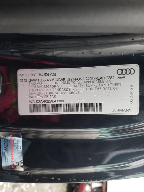 2013 AUDI A5 PREMIUM WAUCFAFR2DA047308