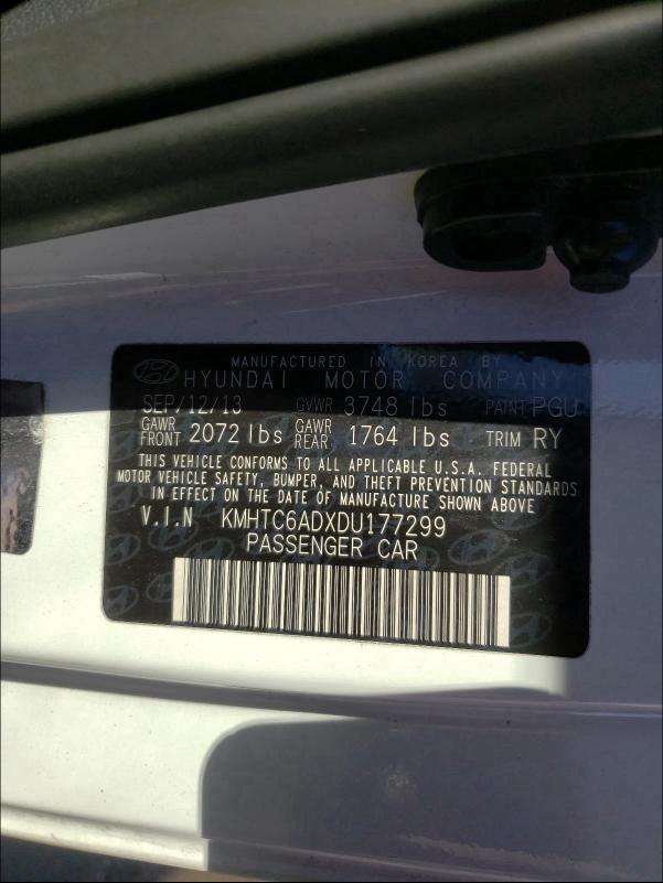 2013 HYUNDAI VELOSTER KMHTC6ADXDU177299