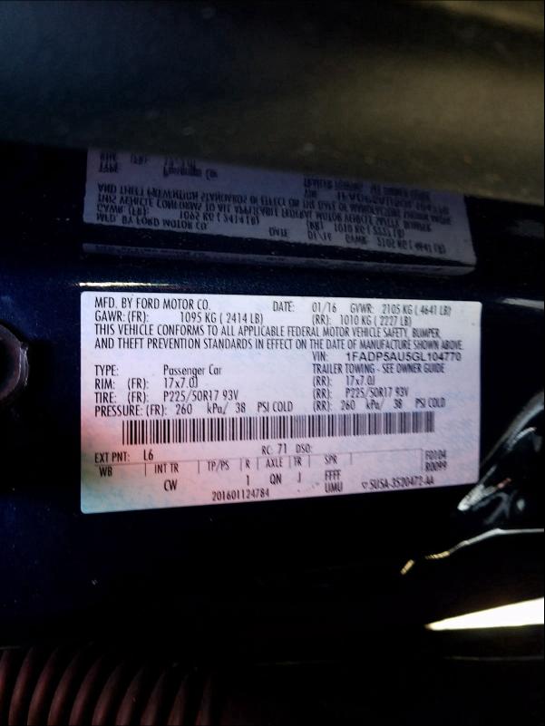 2016 FORD C-MAX SE 1FADP5AU5GL104770