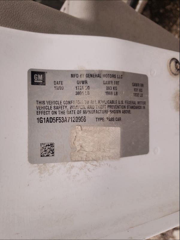 2010 CHEVROLET COBALT 1LT 1G1AD5F53A7120966
