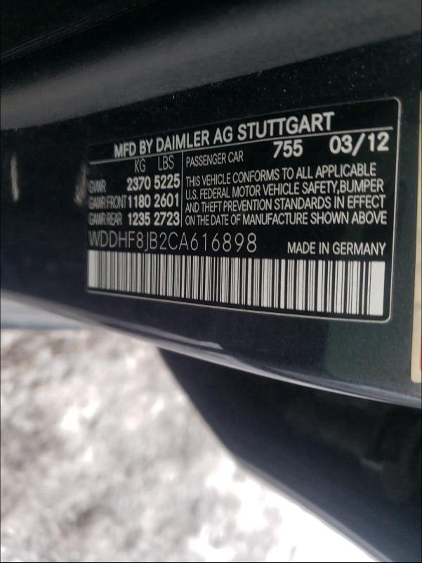 2012 MERCEDES-BENZ E 350 4MAT WDDHF8JB2CA616898