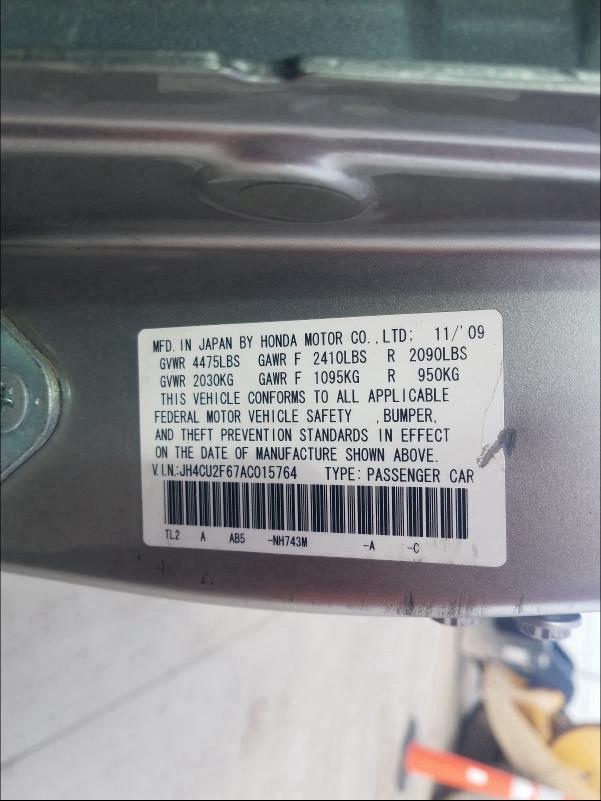 2010 ACURA TSX JH4CU2F67AC015764