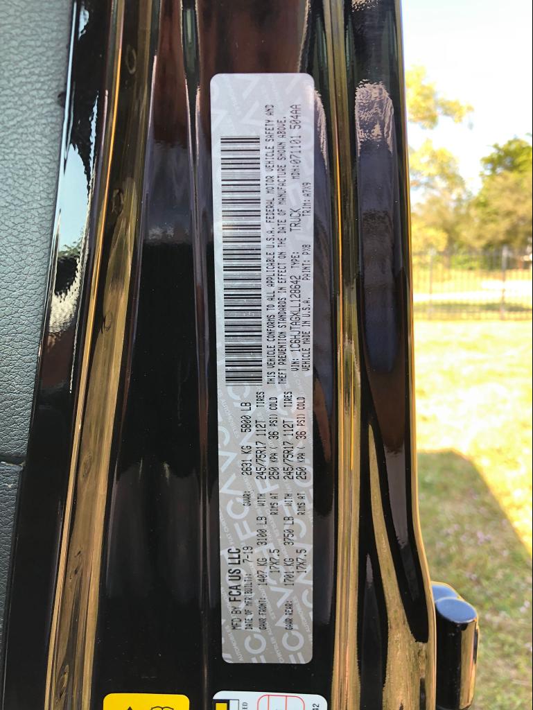 2020 JEEP GLADIATOR 1C6HJTAGXLL128642