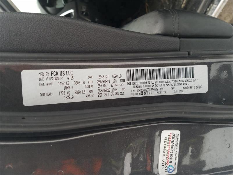 2015 DODGE DURANGO SX 1C4RDHAG2FC834042