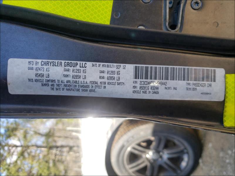 2013 DODGE CHARGER PO 2C3CDXAT8DH546442