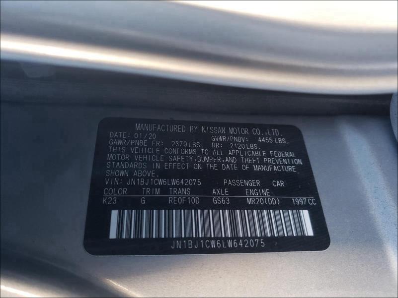 2020 NISSAN ROGUE SPOR JN1BJ1CW6LW642075