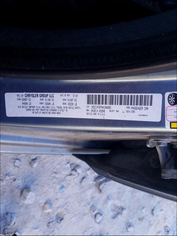 2010 DODGE AVENGER SX 1B3CC4FB7AN180085