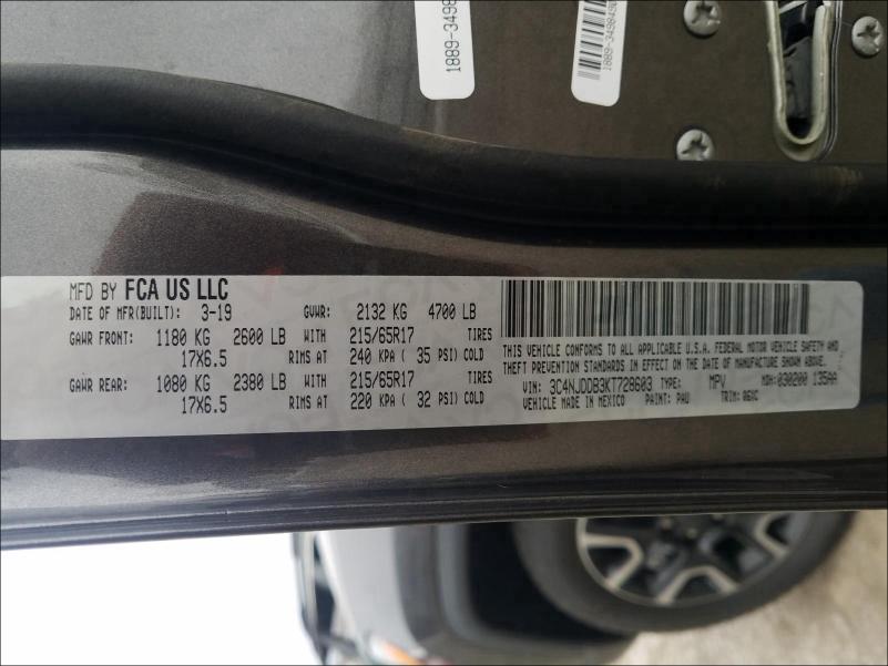 2019 JEEP COMPASS TR 3C4NJDDB3KT728603