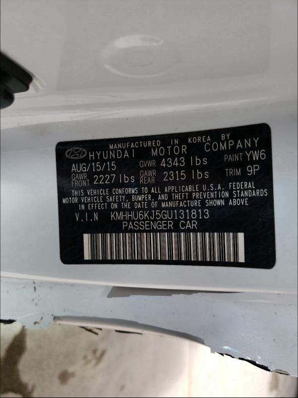 2016 HYUNDAI GENESIS CO - KMHHU6KJ5GU131813