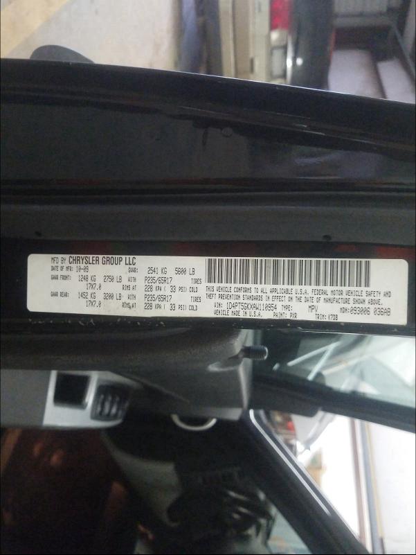 2010 DODGE NITRO SXT 1D4PT5GKXAW110954
