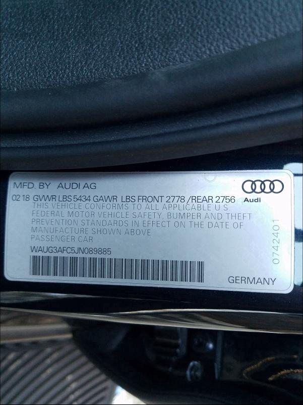 WAUG3AFC5JN089885 Audi A6 2018. Фото: 9