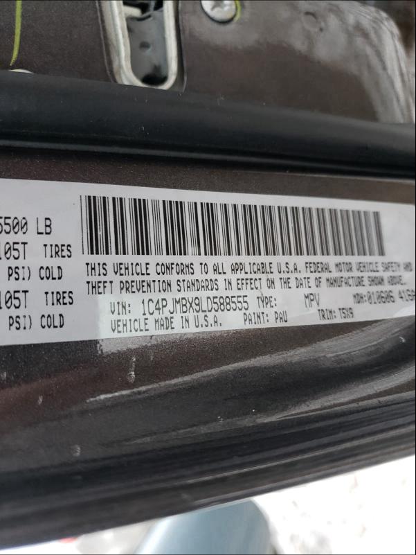 2020 JEEP CHEROKEE T 1C4PJMBX9LD588555