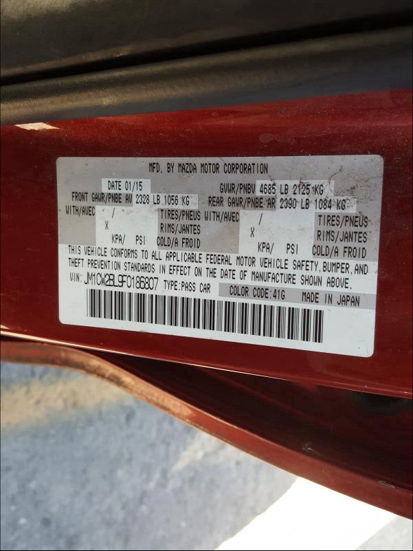 2015 MAZDA 5 SPORT JM1CW2BL9F0186807