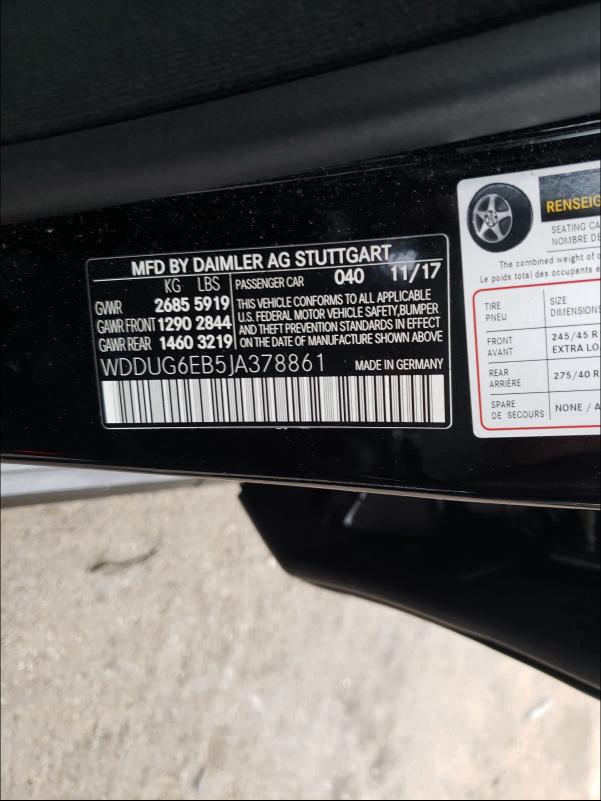 2018 MERCEDES-BENZ S 450 4MAT WDDUG6EB5JA378861