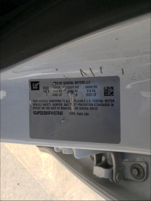 2015 BUICK VERANO 1G4PS5SK6F4157842