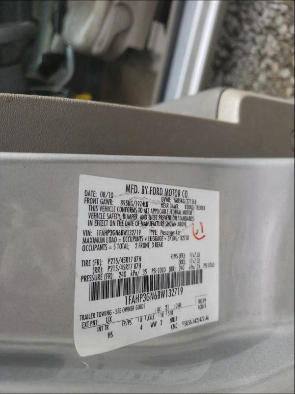 2011 FORD FOCUS SES 1FAHP3GN6BW132719