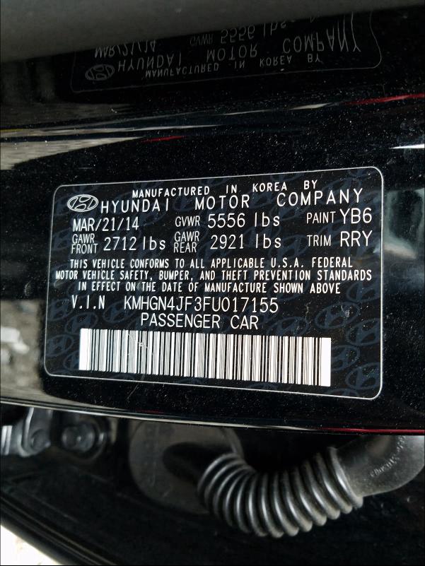 2015 HYUNDAI GENESIS 5. KMHGN4JF3FU017155