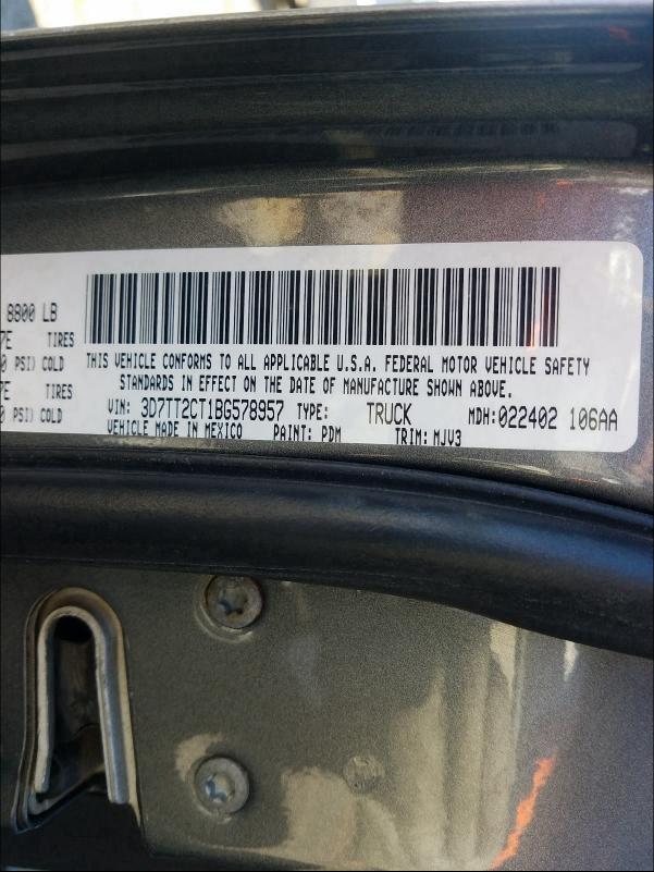2011 DODGE RAM 2500 3D7TT2CT1BG578957