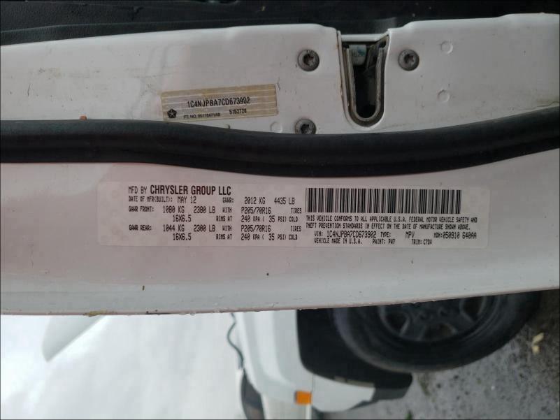 2012 JEEP PATRIOT SP - 1C4NJPBA7CD673902