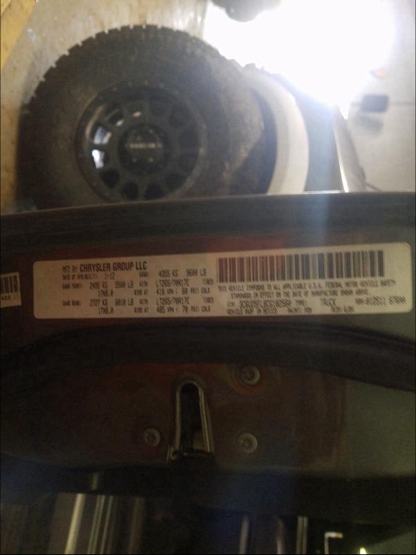 2012 DODGE RAM 2500 L 3C6UD5FL8CG182560