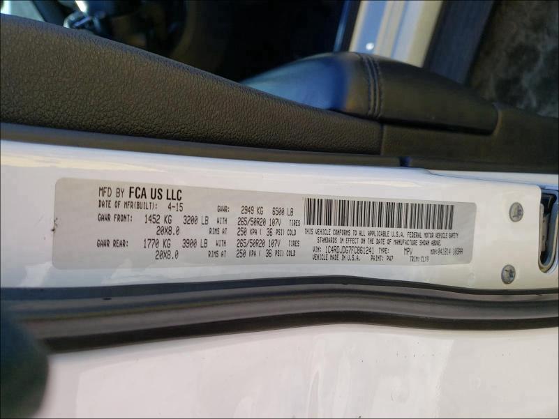 2015 DODGE DURANGO LI - 1C4RDJDG7FC861241