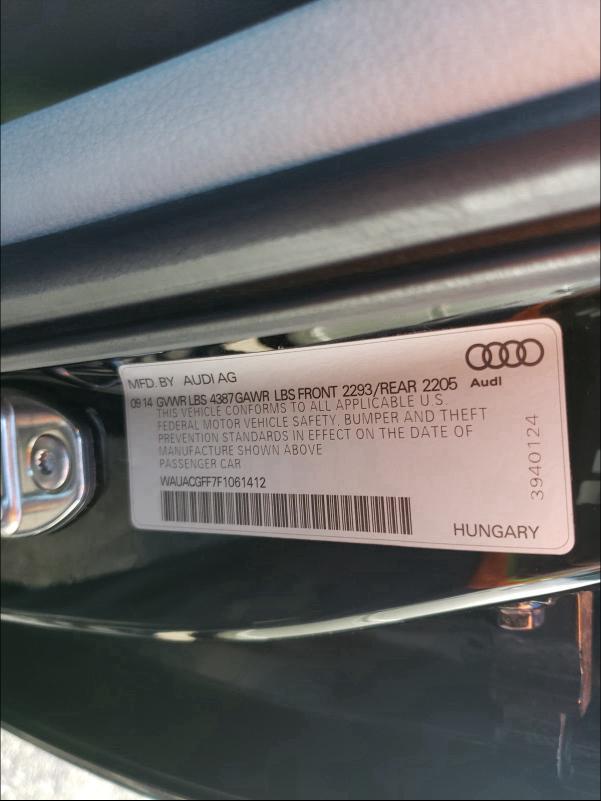 2015 AUDI A3 PREMIUM WAUACGFF7F1061412