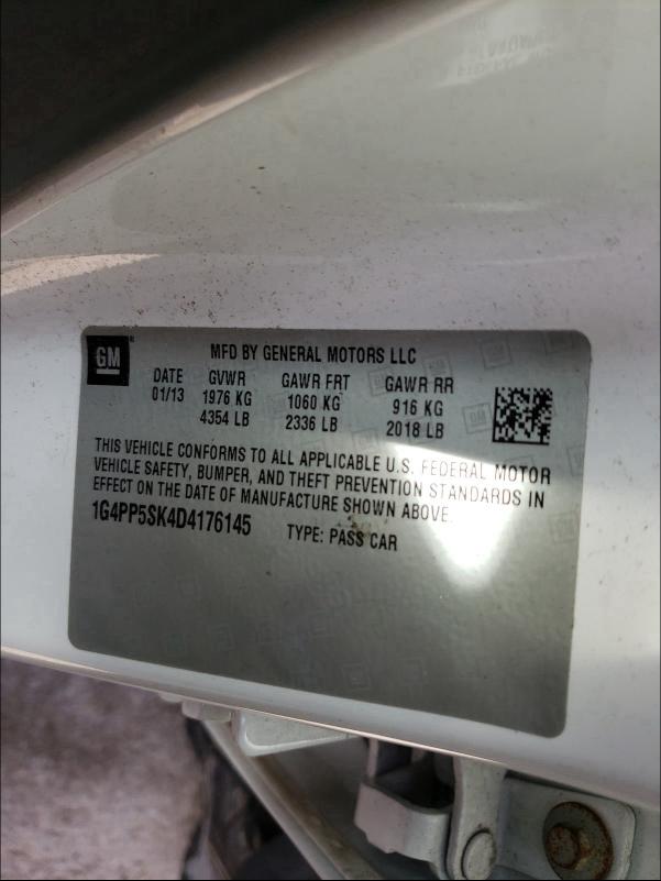 2013 BUICK VERANO 1G4PP5SK4D4176145