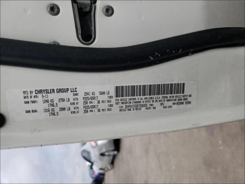 2011 DODGE JOURNEY MA 3D4PH1FG5BT558355