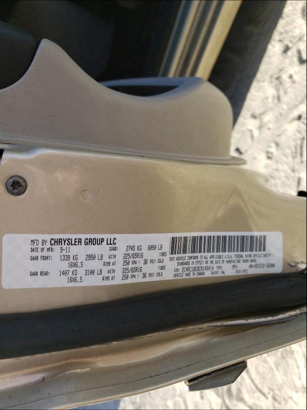 2012 CHRYSLER TOWN&COUNT 2C4RC1BG9CR145014