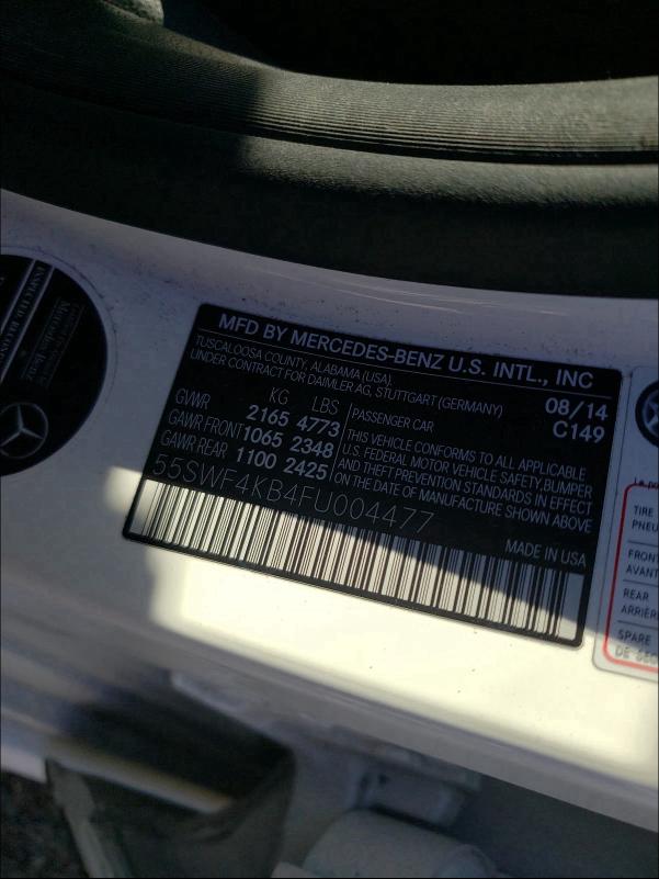 2015 MERCEDES-BENZ C 300 4MAT - 55SWF4KB4FU004477