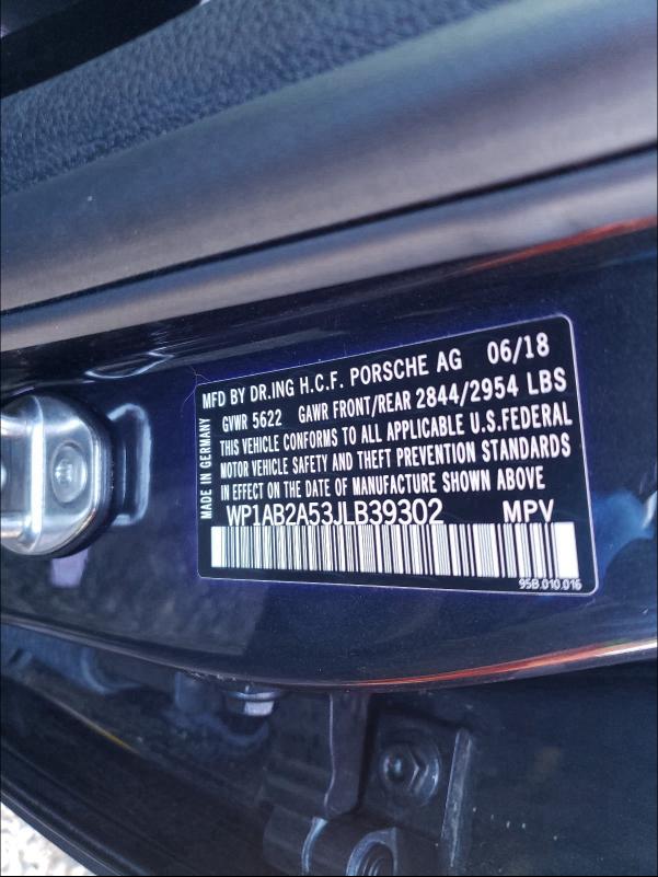 2018 PORSCHE MACAN S - WP1AB2A53JLB39302