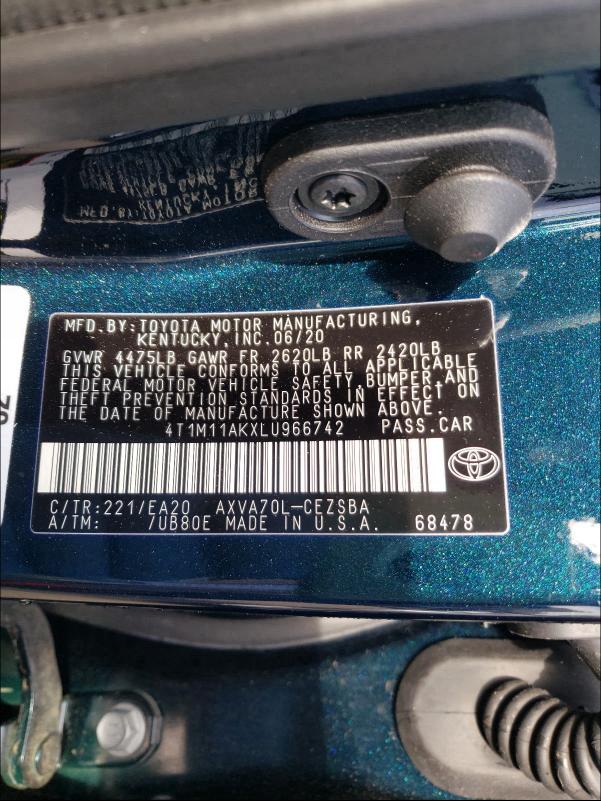 2020 TOYOTA CAMRY SE - 4T1M11AKXLU966742