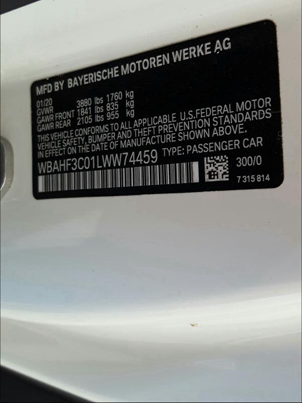 2020 BMW Z4 SDRIVE3 - WBAHF3C01LWW74459