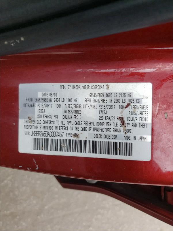 2010 MAZDA CX-7 JM3ER2W53A0337457