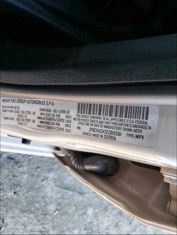 2014 FIAT 500L LOUNG ZFBCFACH2EZ015561